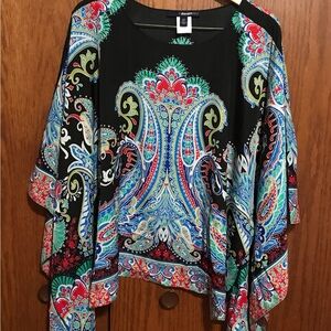 Women’s Denim 24/7 Size 22W 2X Top Shirt Blouse Multi Colors Kimono Sleeves